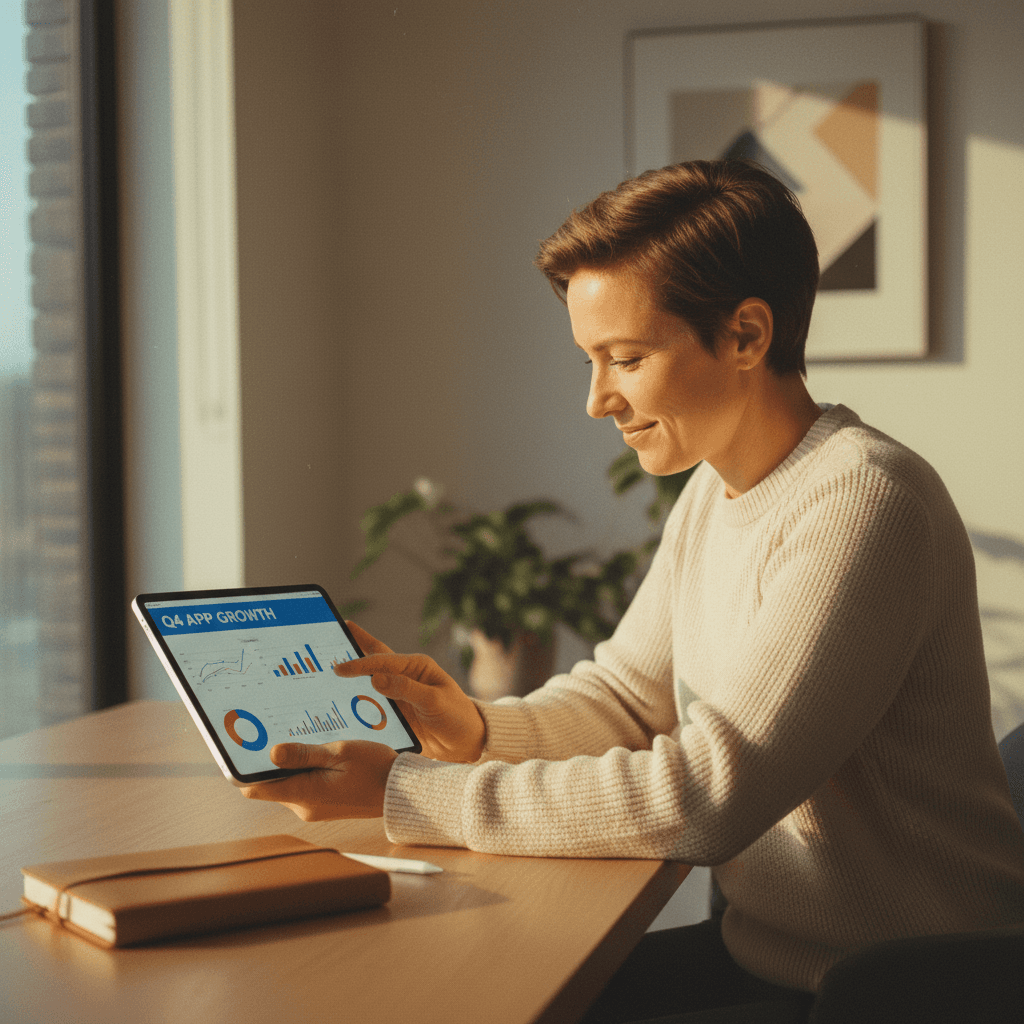 Review of app iteration and performance metrics during sprint cycle