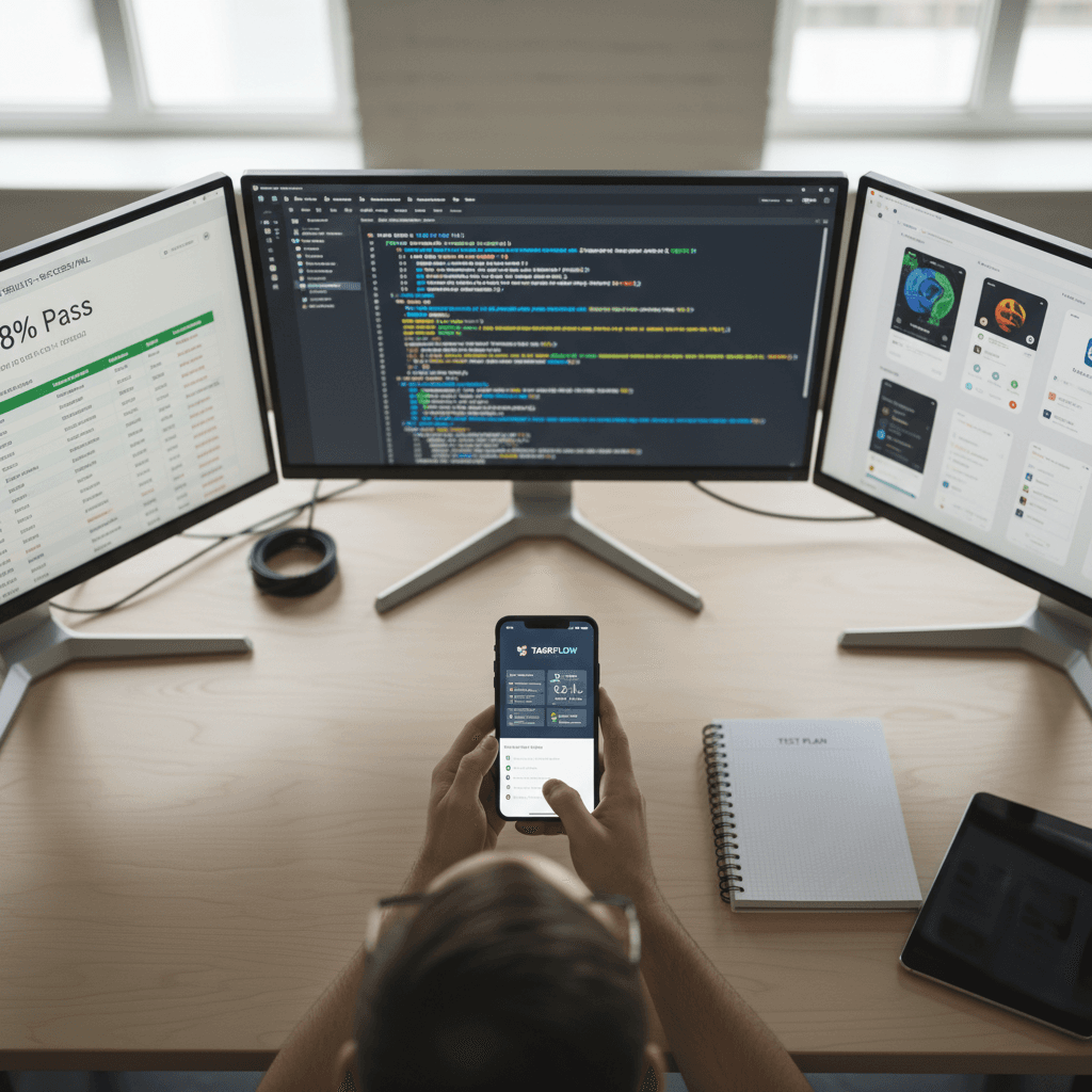 Quality assurance testing and bug verification for custom app