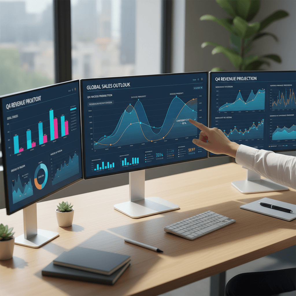 AI-powered pipeline forecasting dashboard showing revenue predictions