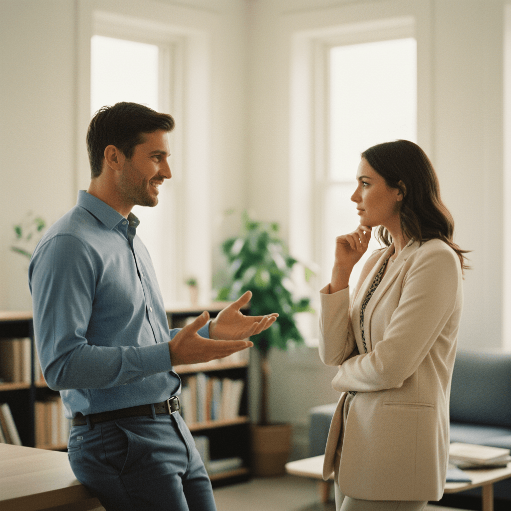 Sales professionals engaged in adaptive conversation and real-time adjustment