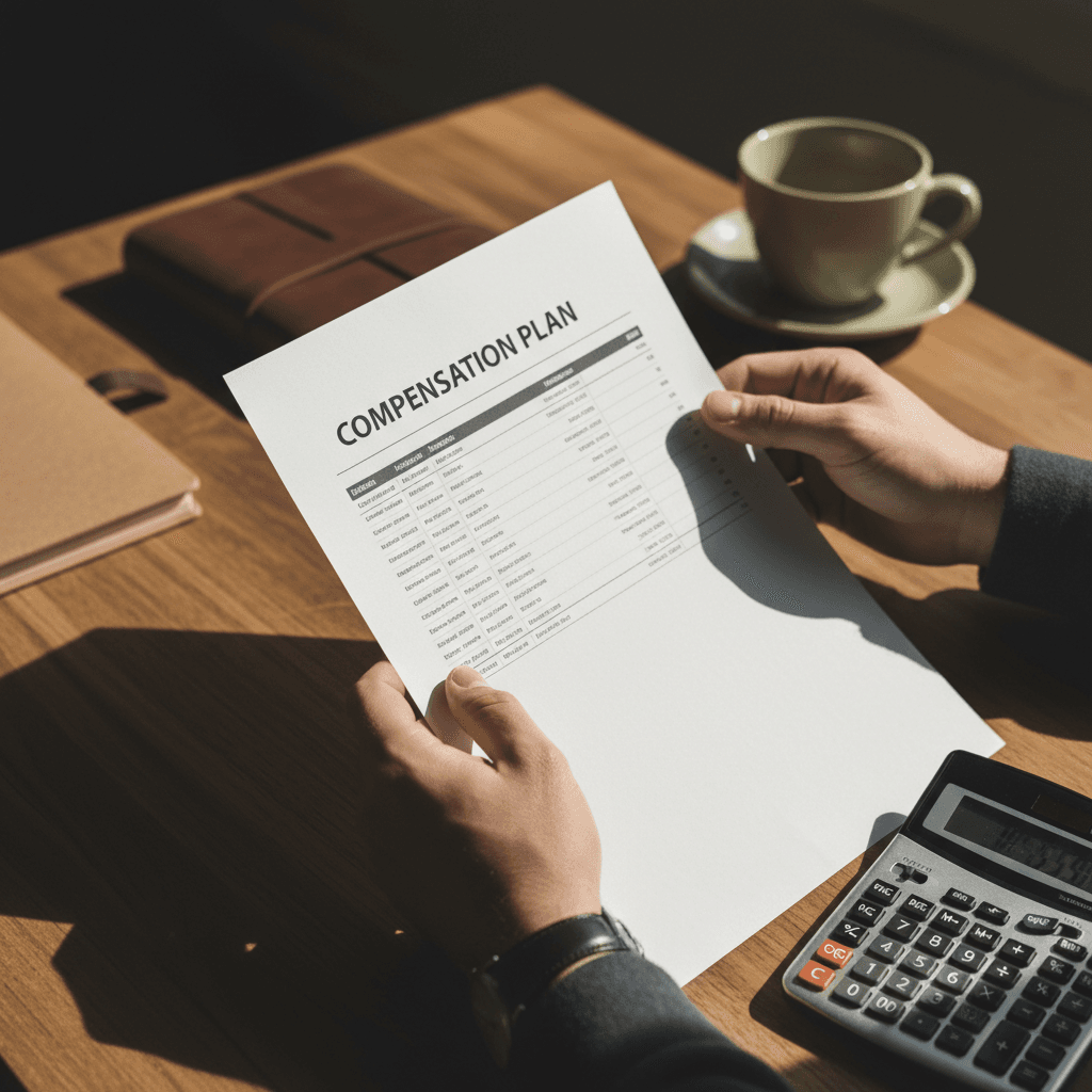 Reviewing compensation plan alignment document