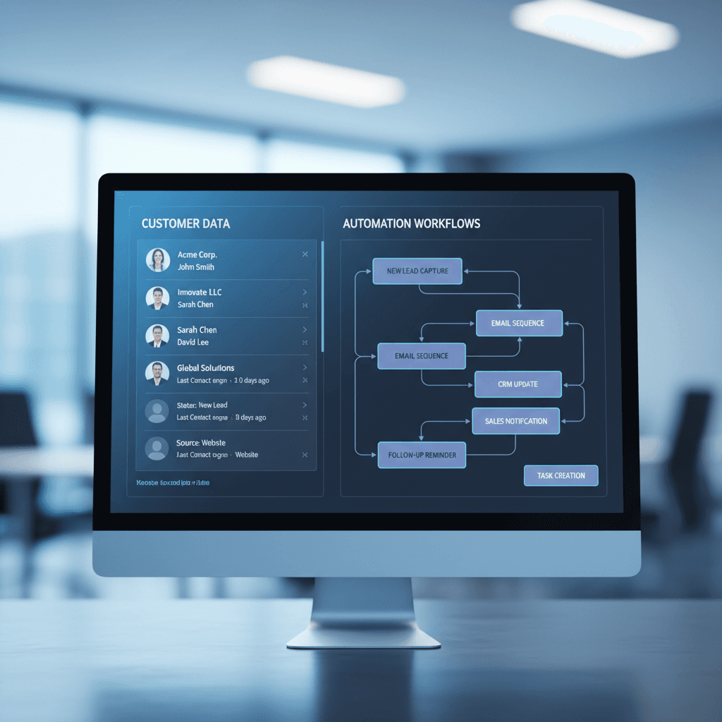AI lead management dashboard with automation